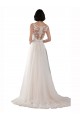 Avorio & Champagne Linea A Illusione Sweep treno Tulle Boho Abiti da sposa Economici