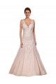 Avorio & Champagne Linea A Scollatura a V Pizzo Classico Abiti da sposa Economici