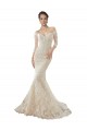 Avorio & Champagne Stile sirena Tulle Pizzo Abiti da sposa Economici