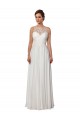 Avorio Linea A Illusione Sweep treno Chiffona Boho Abiti da sposa Economici