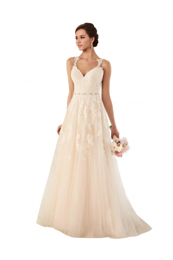 Avorio Linea A Innamorato Tulle Pizzo Abiti da sposa Economici