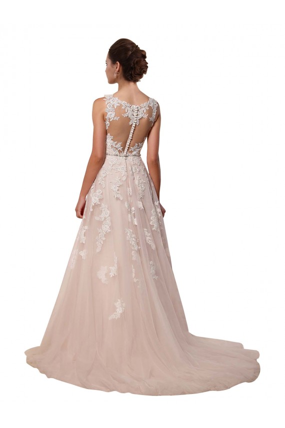 Avorio Linea A Innamorato Tulle Pizzo Abiti da sposa Economici