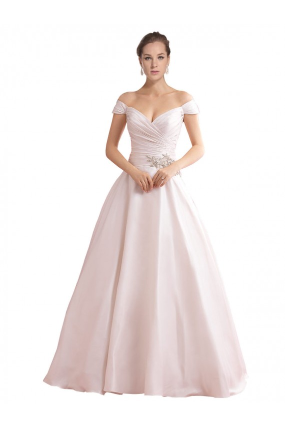 Avorio Linea A Raso Abiti da sposa Economici