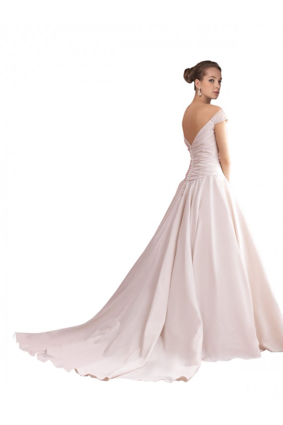 Avorio Linea A Raso Abiti da sposa Economici