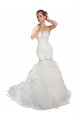 Bianco Stile sirena Innamorato Tulle Abiti da sposa Economici