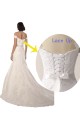 Bianco Stile sirena Pizzo Spiaggia Abiti da sposa Economici