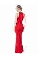 Rosso Stile sirena Capestro Alto Collo Crespo Elastico Lunga Formali Abiti da damigella donore / Abiti da sera / Abiti da ballo Economici