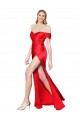 Rosso Stile sirena Raso Elastico Lunga Formali Abiti da damigella donore / Abiti da sera / Abiti da ballo Economici
