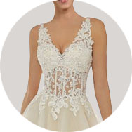 Scollatura a V Abiti da sposa Economici