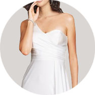 Una spalla Abiti da sposa Economici
